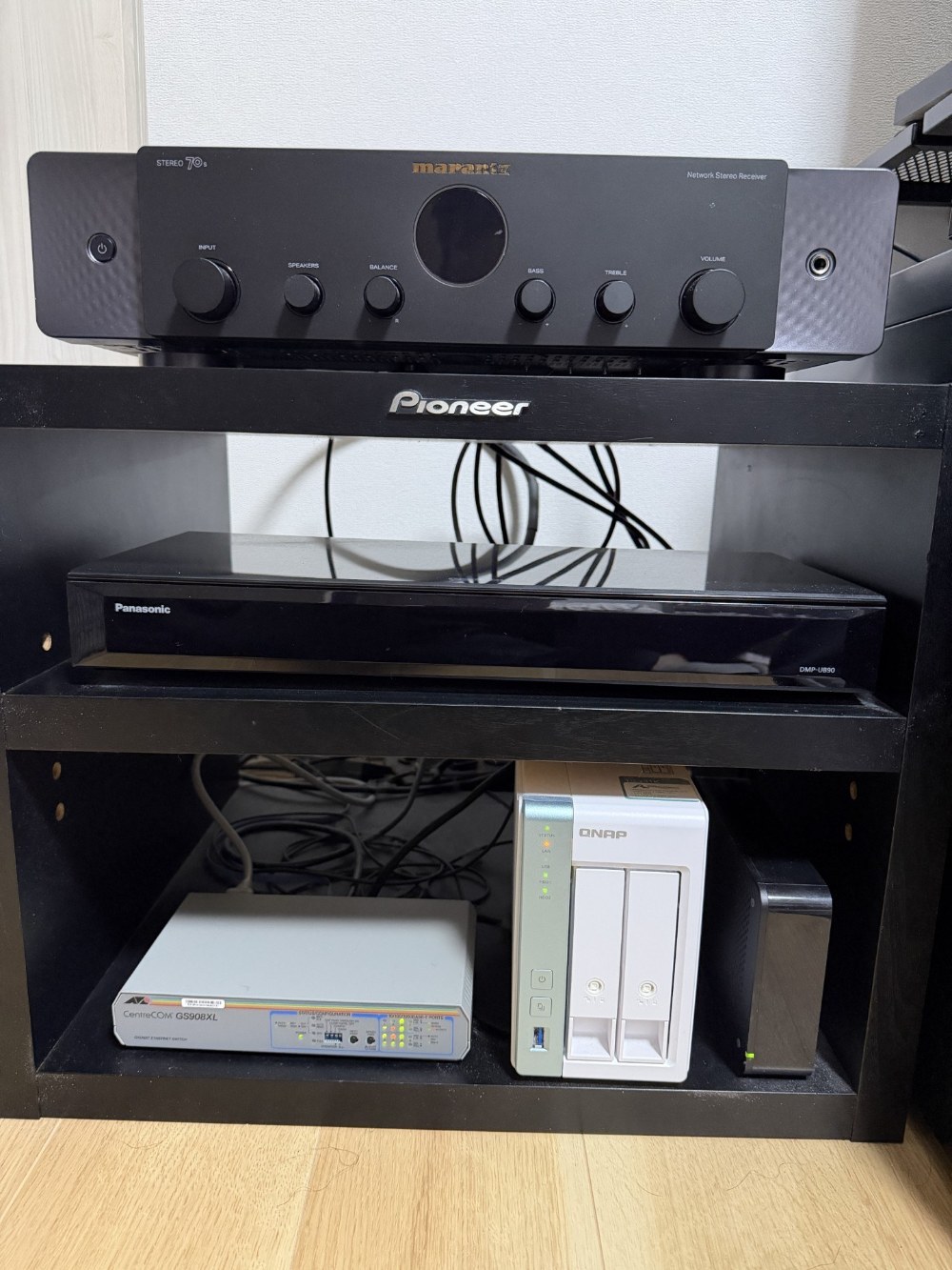 音声関係はMarantz&POLK Audio、データはNAS