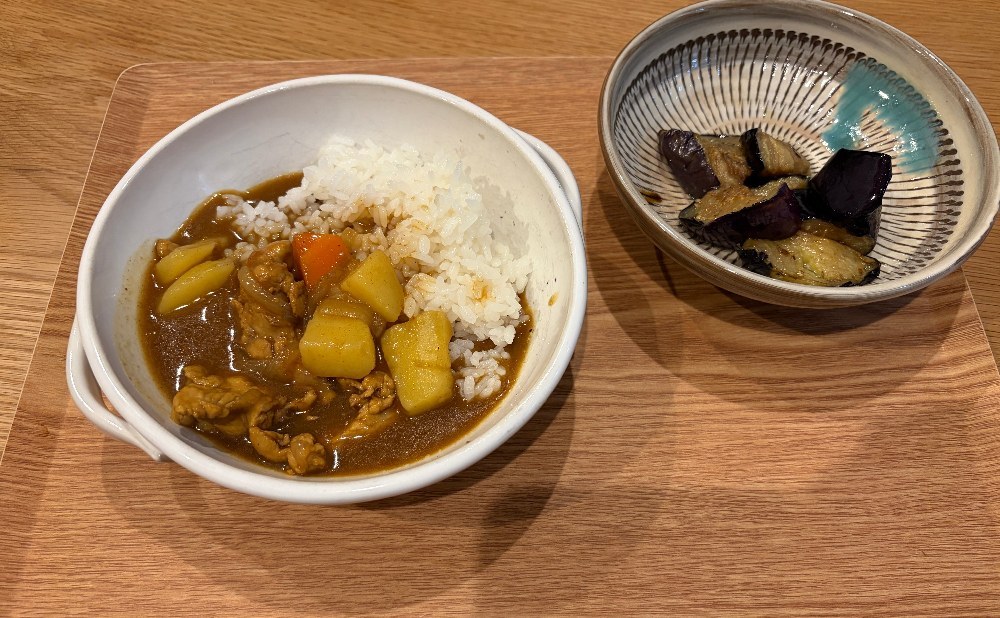 揚げナスも一緒に