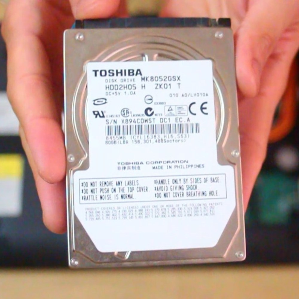 80GBのHDDでお茶を濁す