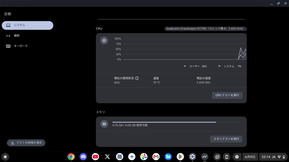 SoCの性能はともかく、メモリが4GBなのがキツい。