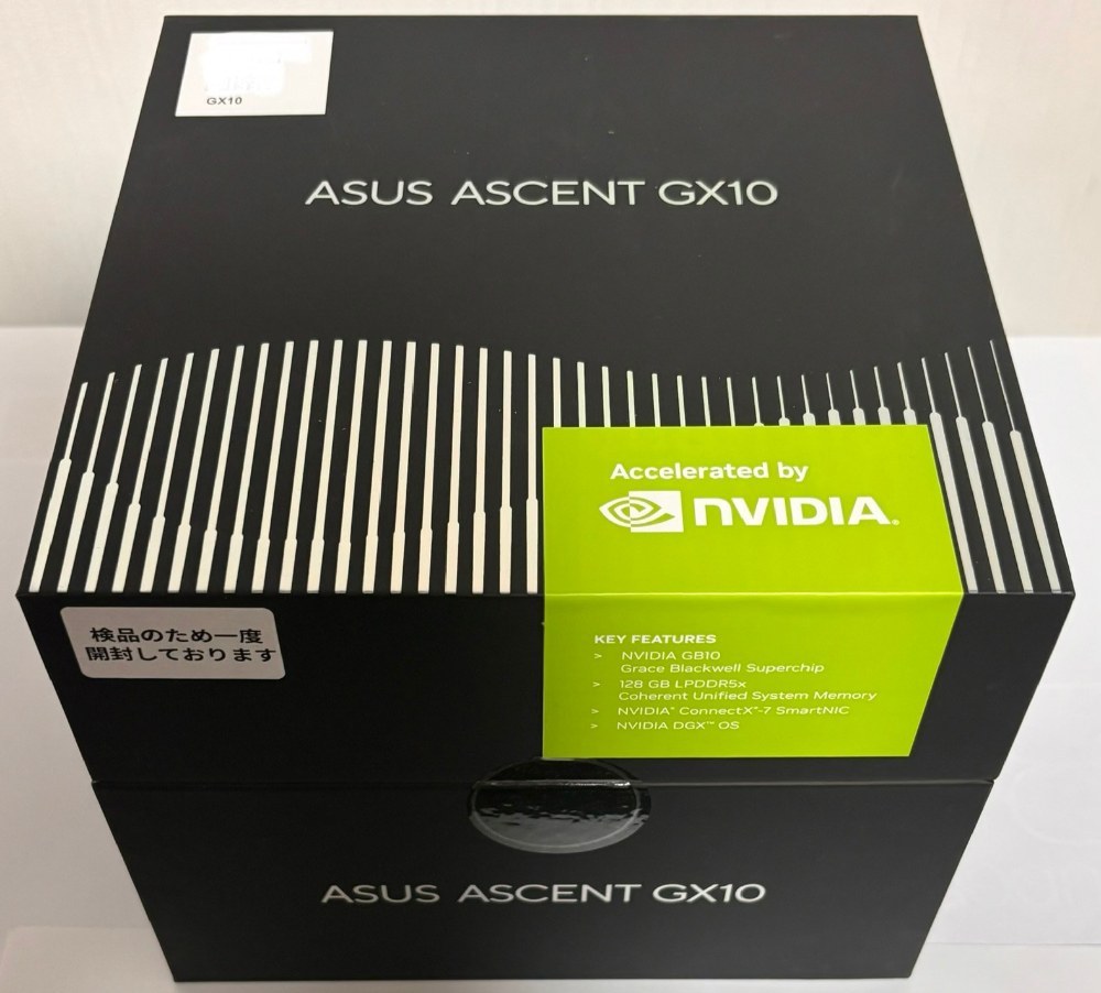 NVIDIA GB10搭載 ASUS Ascent GX10買ってみました。