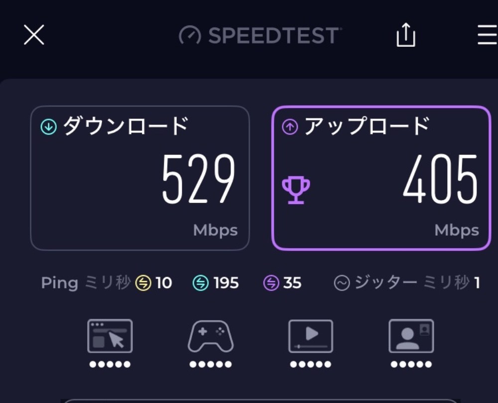 コミュファ光のホーム10Gの通信速度とか レビュー写真