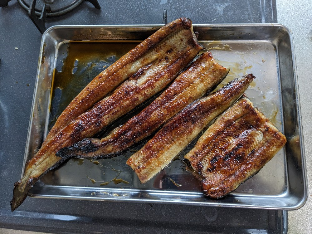魚グリルで 弱火で