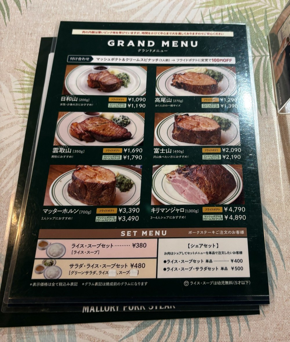 基本メニュー