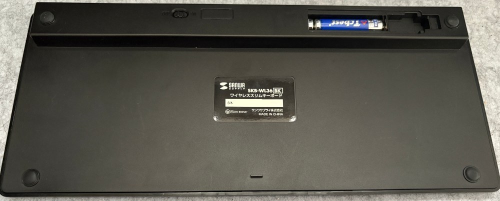 SANWA SUPPY SKB-WL36(USB)裏面