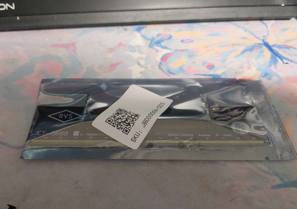 DDR5 SODIMMをデスクトップ版に変換する下駄 レビュー写真