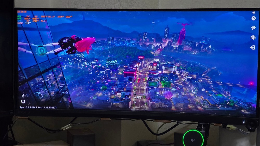 ゲームオープニング画面(横長による違和感w)