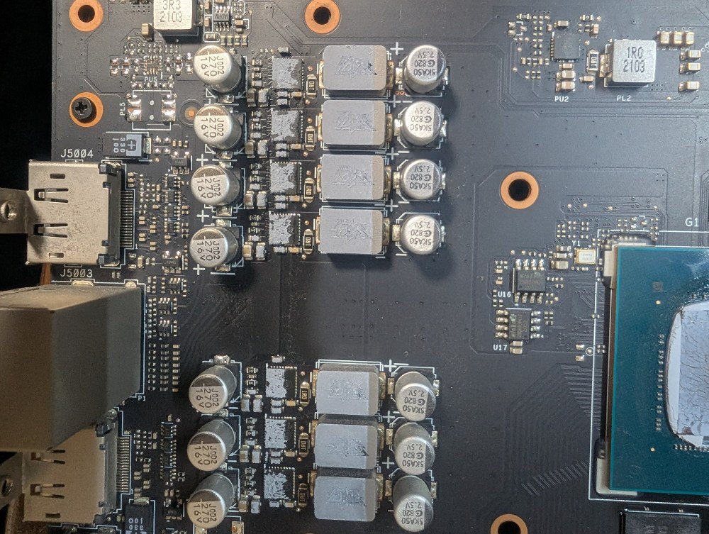 VRAM、MOSFET、チョークコイルのお掃除