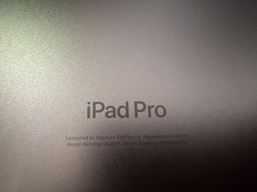 iPadproの美しい文字の輝き