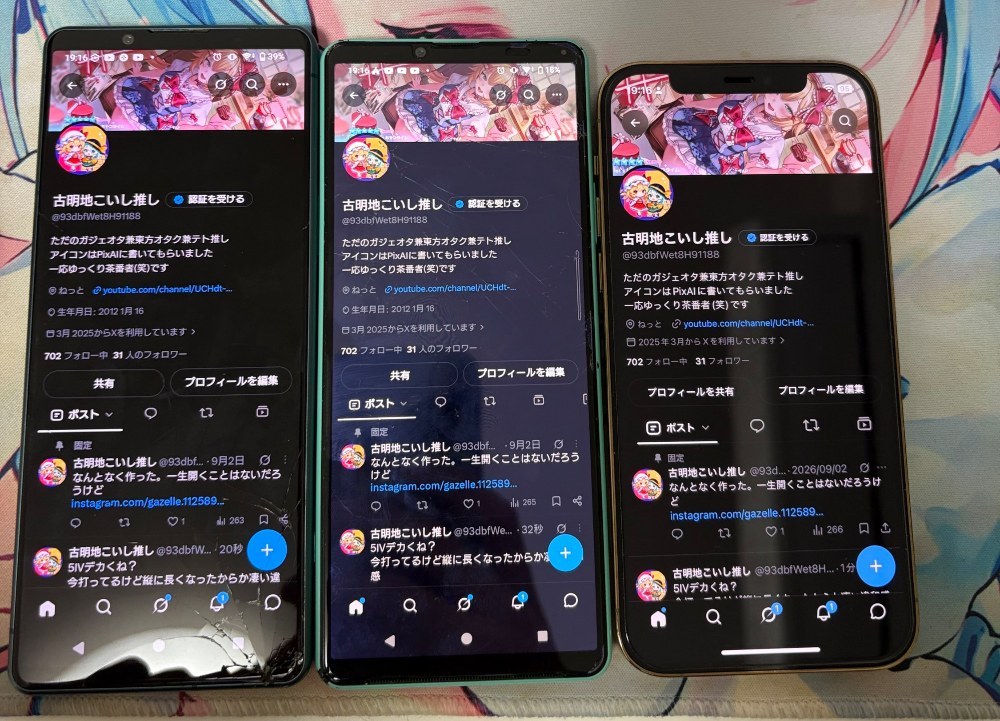12Proが小さく見えるけど5IVと一緒のサイズって現実