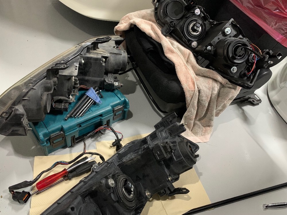 付け替え作業