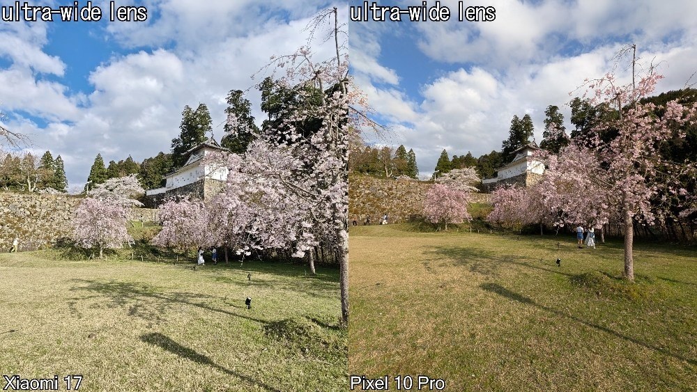 超広角レンズはPixelの方が画質が綺麗