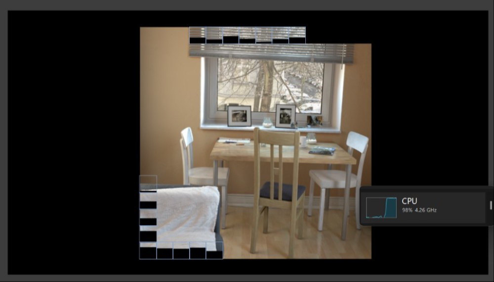 （11）CINEBENCH R23を使ってマルチコア スコアをはかっている様子。クロックは4.6GHz前後固定となったが最大の5.1GHzまではいかなかった。温度は80℃前後で、しっかり冷えていた模様