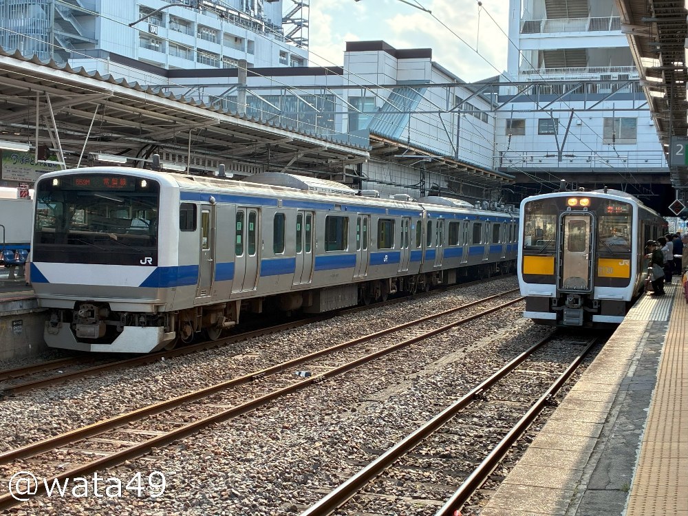 常磐線(E531系)と水郡線(キハE130系)