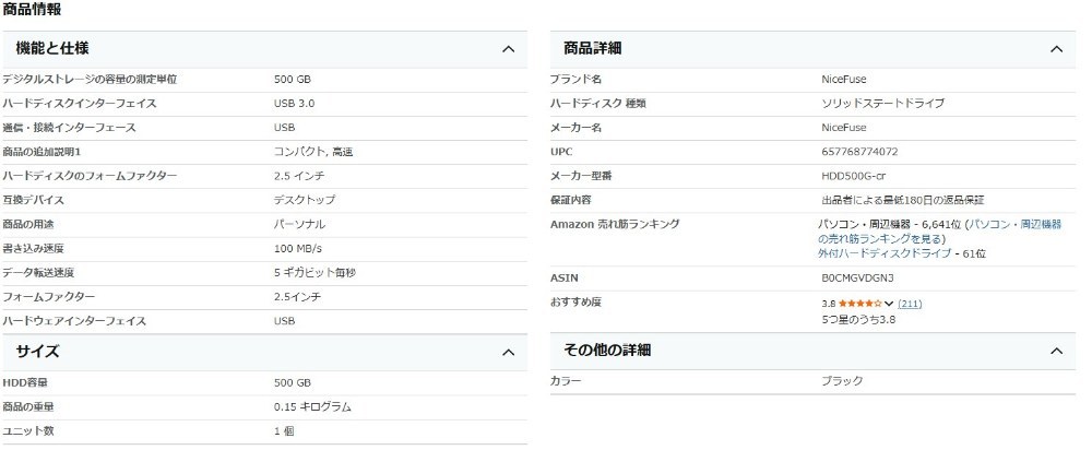 商品情報
