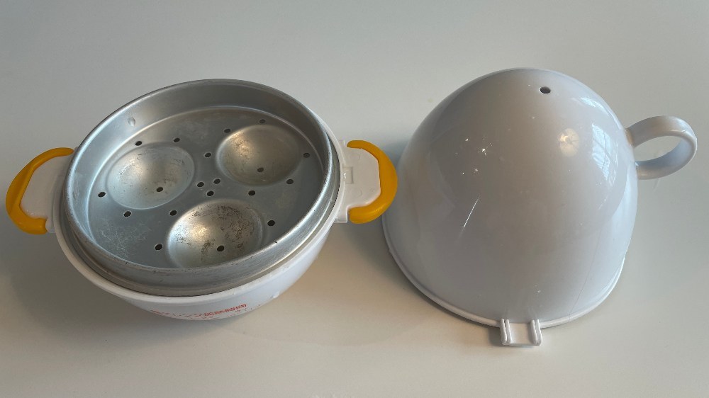 愛用のゆでたまご製造マシン。ゆでたまごをレンチンで作れる