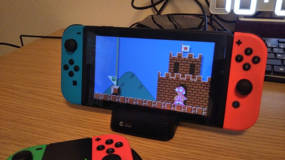 Switchのディスプレイに表示される