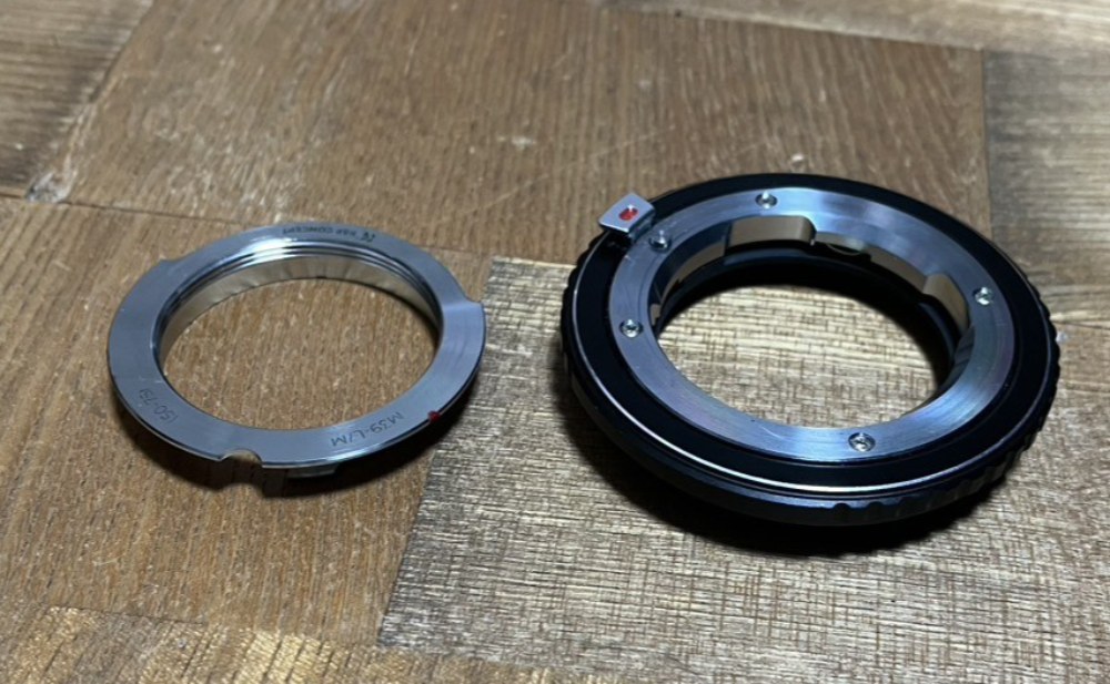 右:L39をライカMに 左:ライカMをRFに