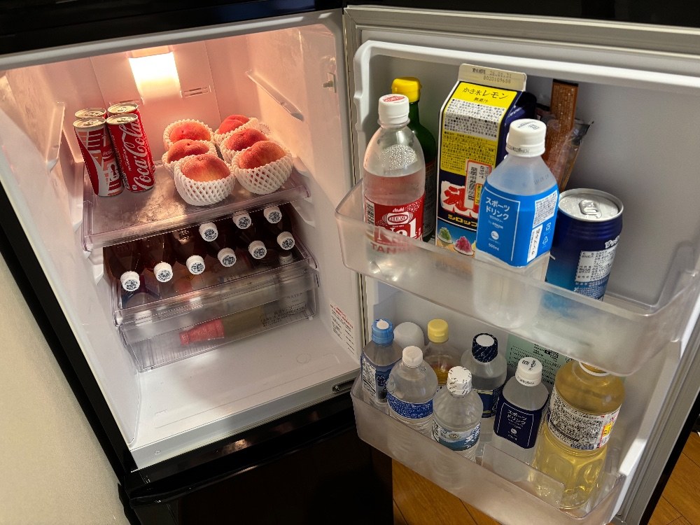 この時は飲み物が少なかったので、桃を冷やすのにちょうどよかった