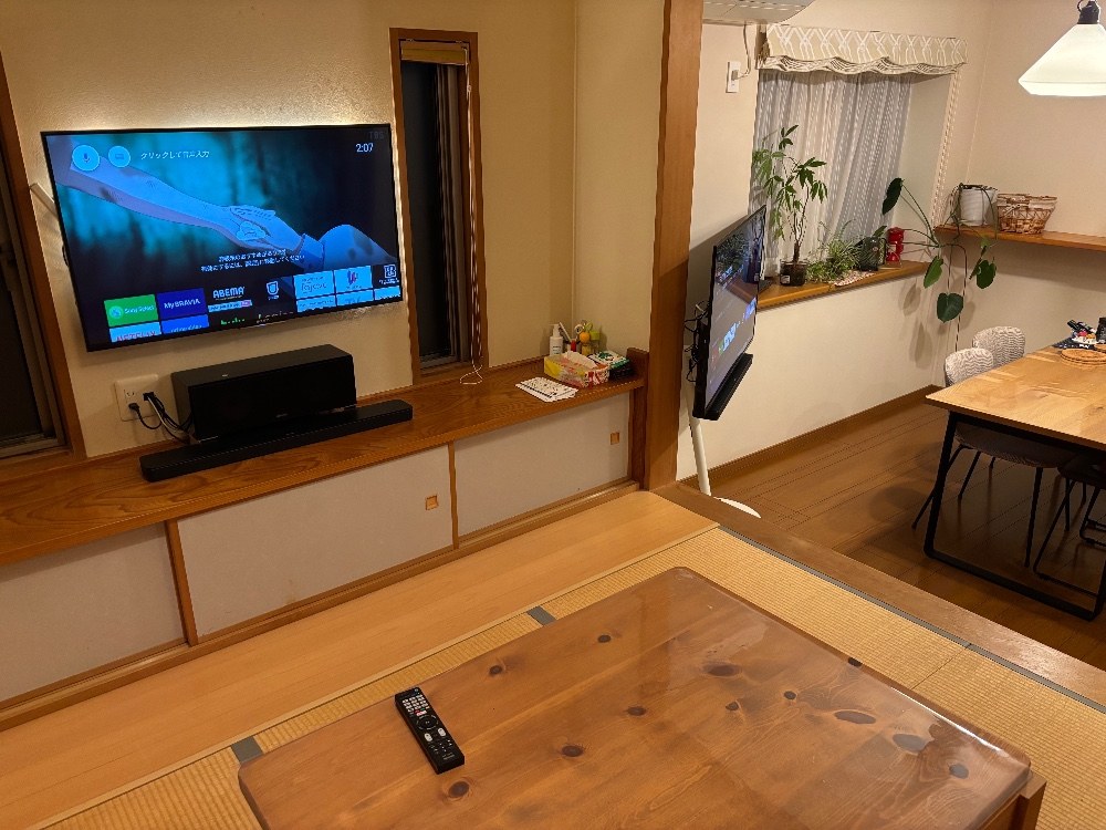 座卓からの視聴位置