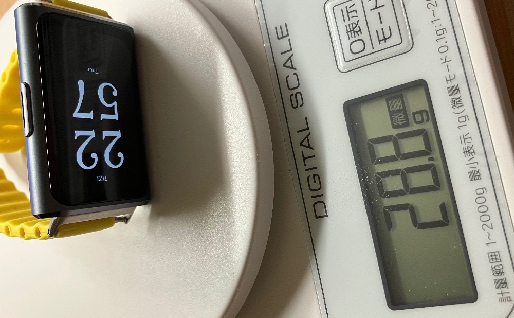 （時計単体は18.7gでした）