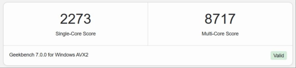 Geekbench 7のスコア