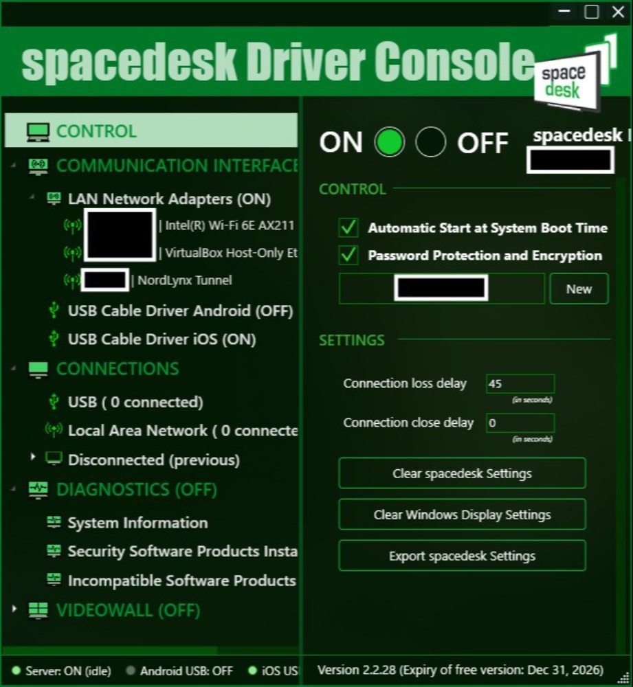 SpaceDesk Drive Console
