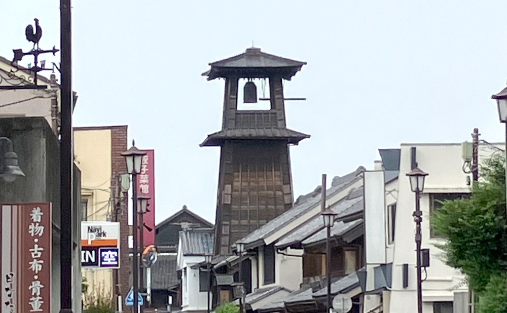 川越の時の鐘。天気悪かったｗ