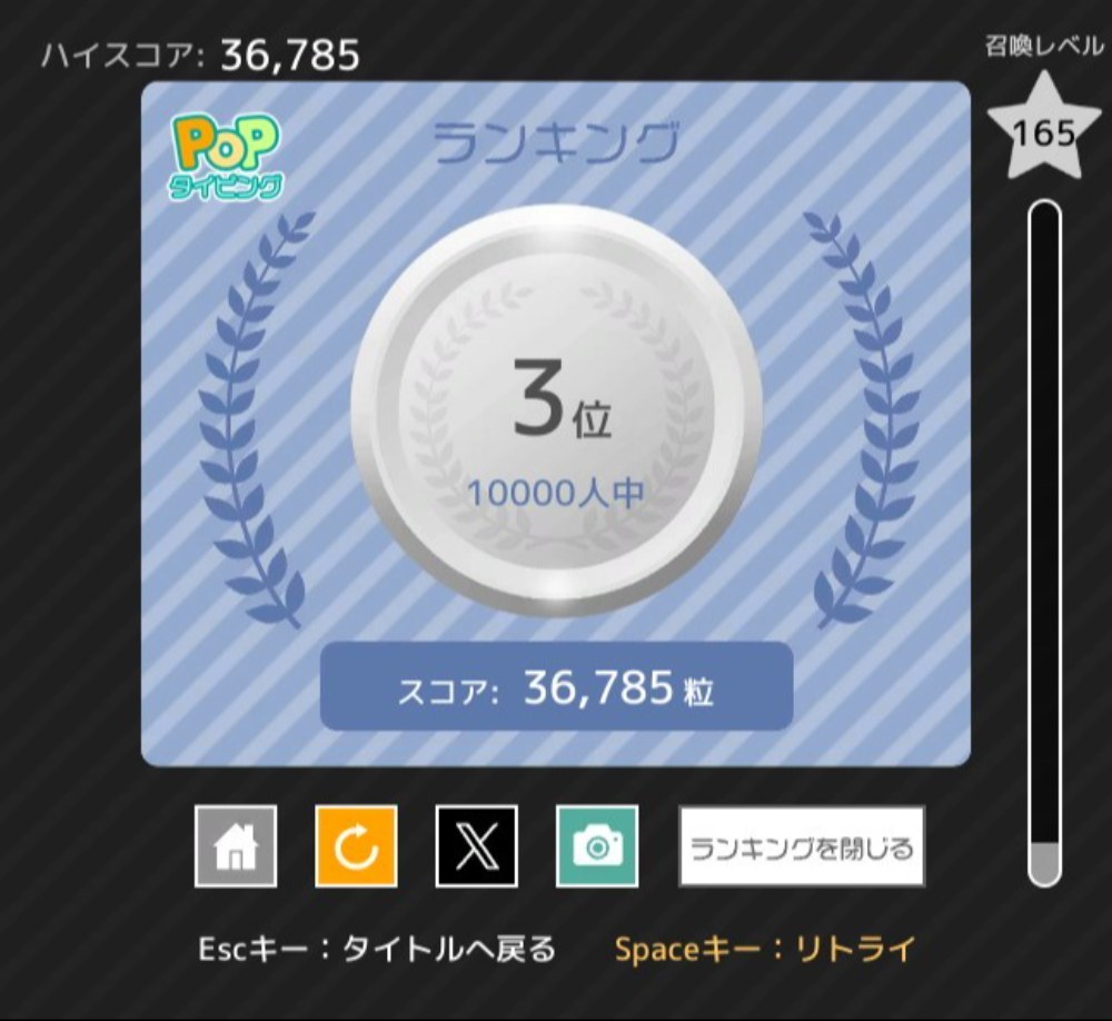今の記録