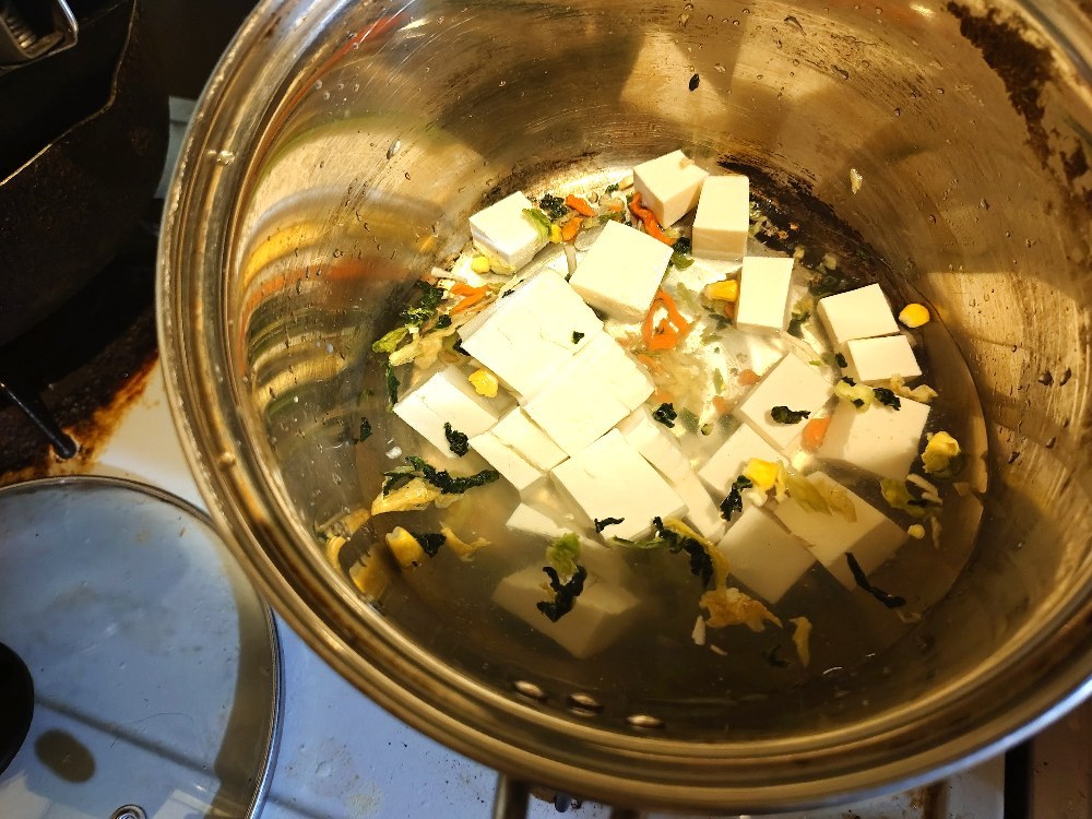 乾燥野菜inひっそり豆腐半丁