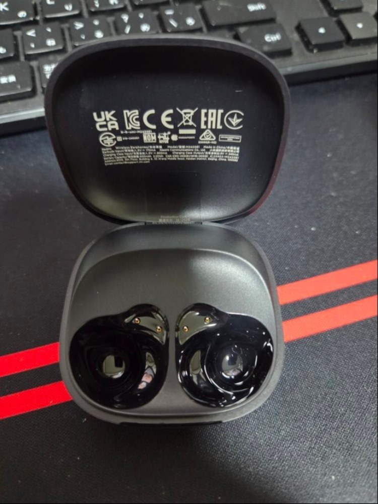 イヤホンを外すと充電端子。