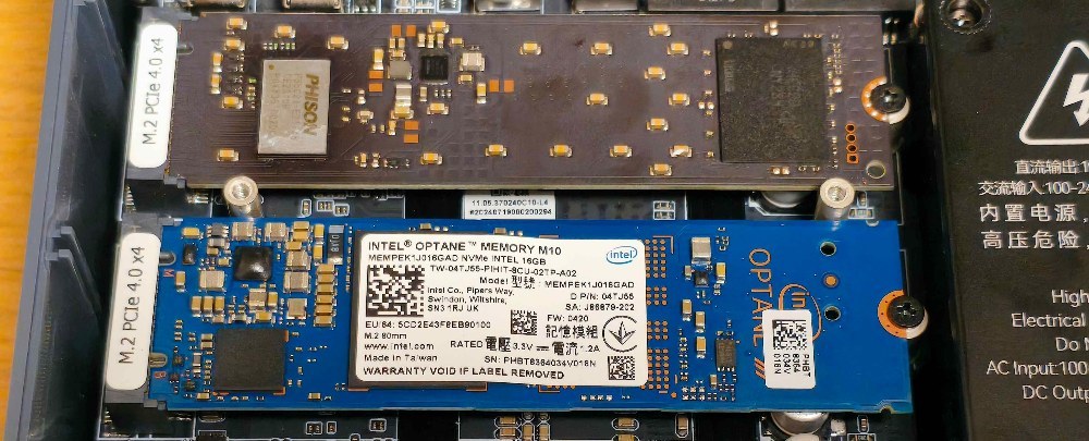 上 P3 Plus 下 Optane M10