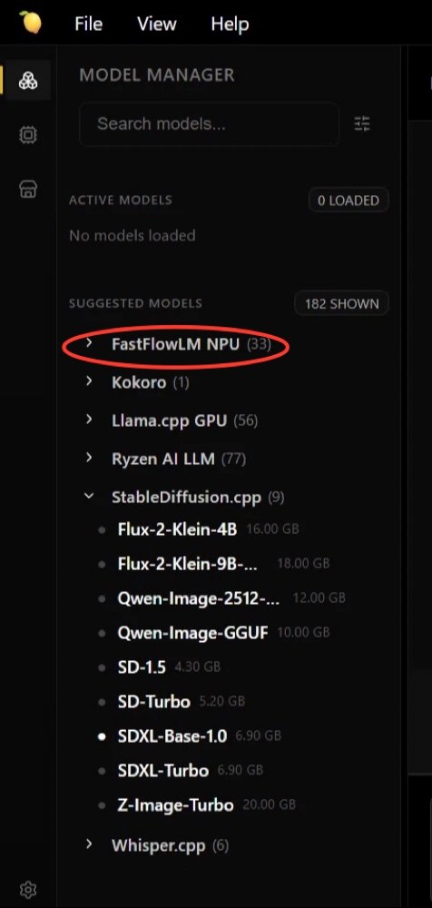 Fastflowlm NPUという名前でしたね