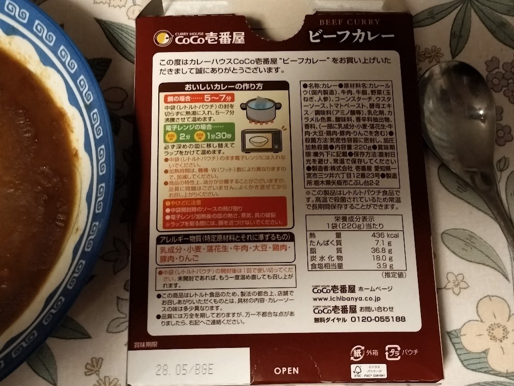 パッケージの裏です