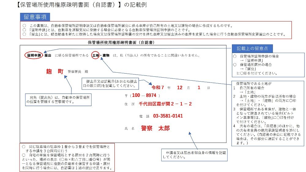 自己所有の土地の場合