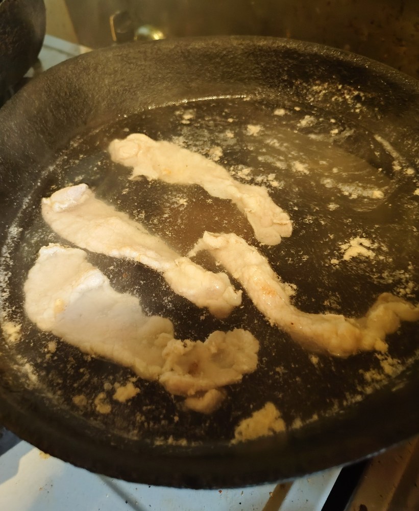 お湯と肉作り