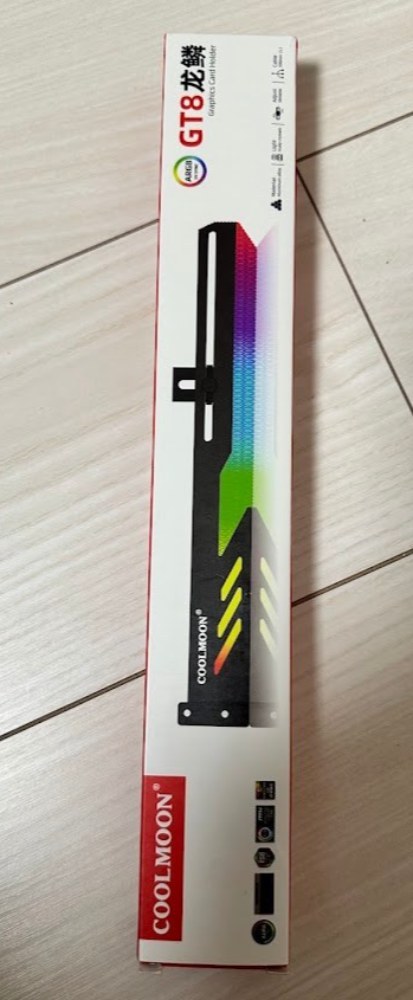 【スモールラボ】COOLMOON グラフィックボードブラケット GPU ホルダー LED ARGB 5v 3pin 28cm