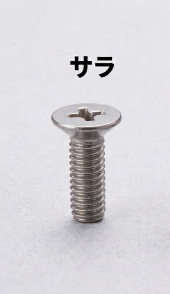 皿ネジ（横からの姿）