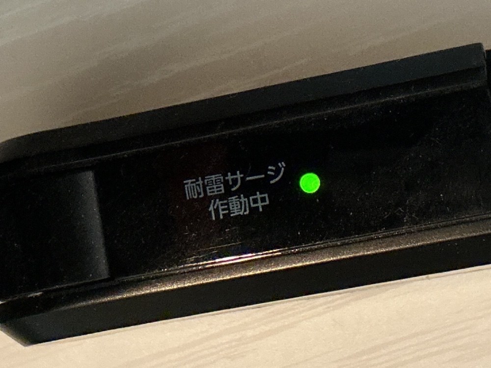 対雷サージが作動してるらしい笑