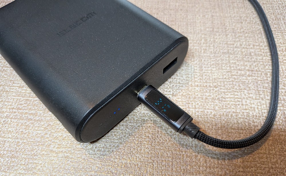 USB-C入力の様子（約30W）