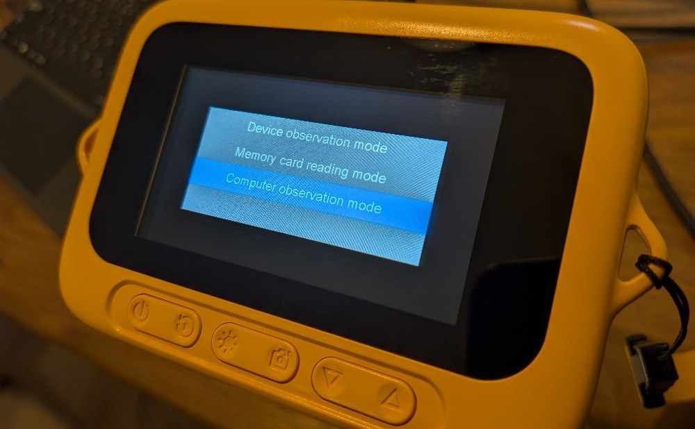 Computer observation modeを選択して…
