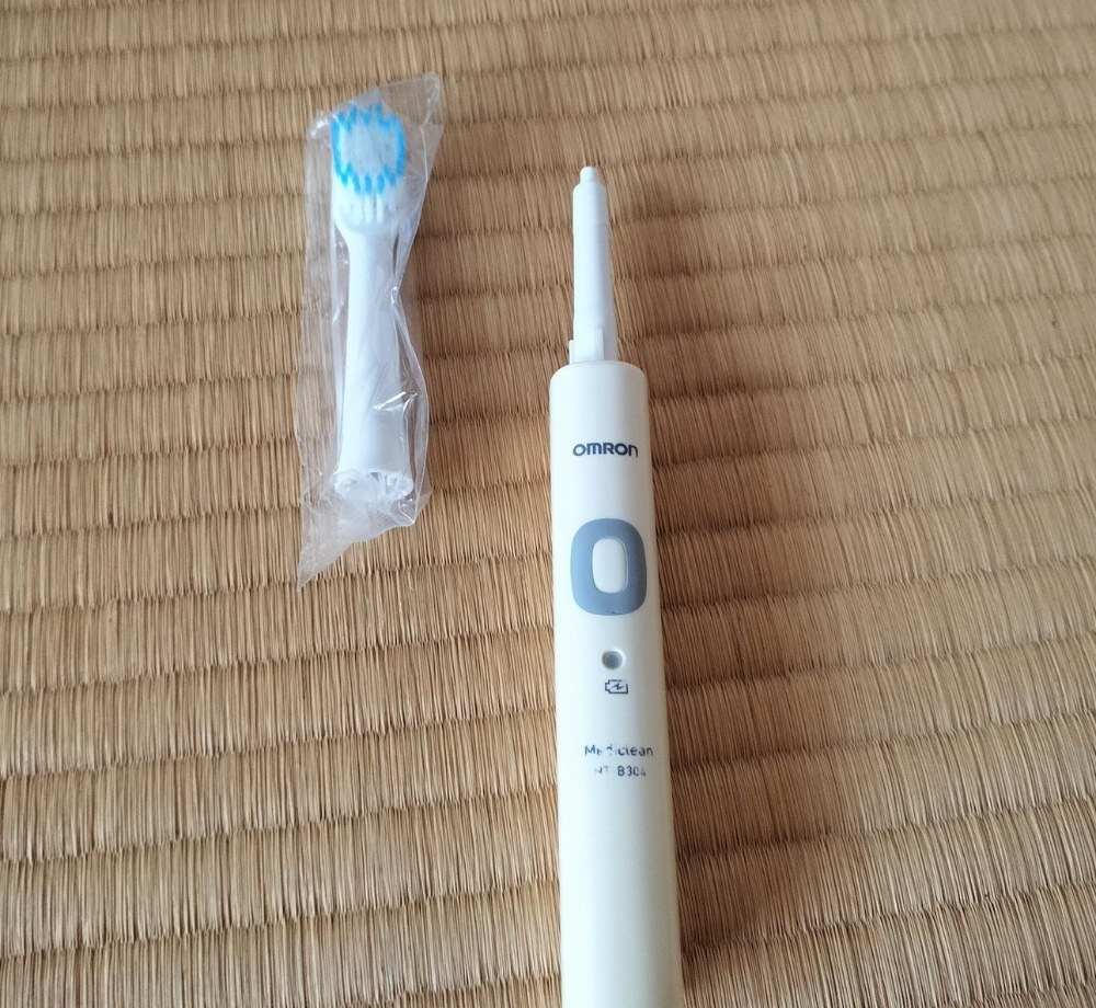 本体とブラシ。ブラシは替えの新品です。