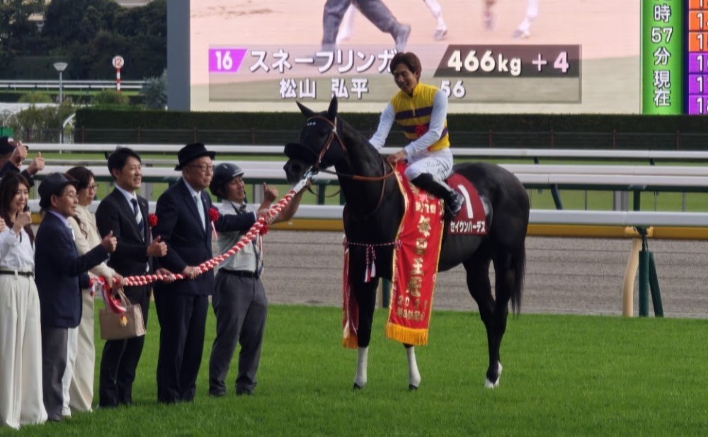 毎日王冠を勝ったセイウンハーデス号と幸英明騎手③
