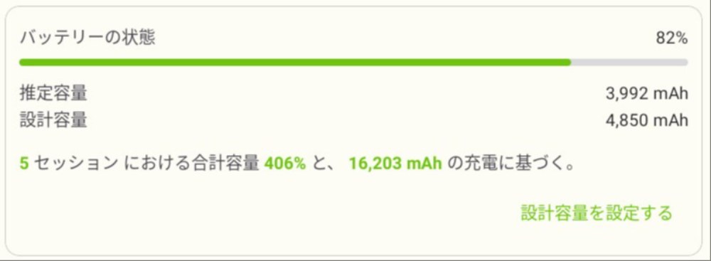 バッテリーがそこそこ劣化