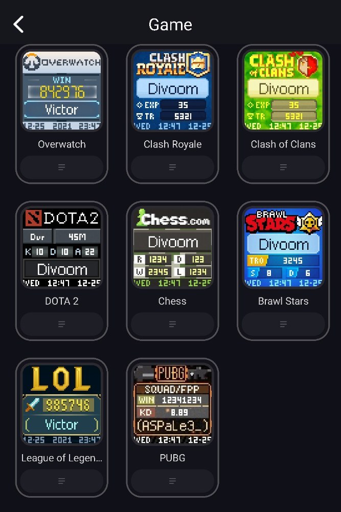 Gameテーマのフェイス一覧