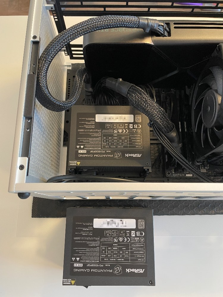 電源だけ交換。ケーブルはそのまま再利用