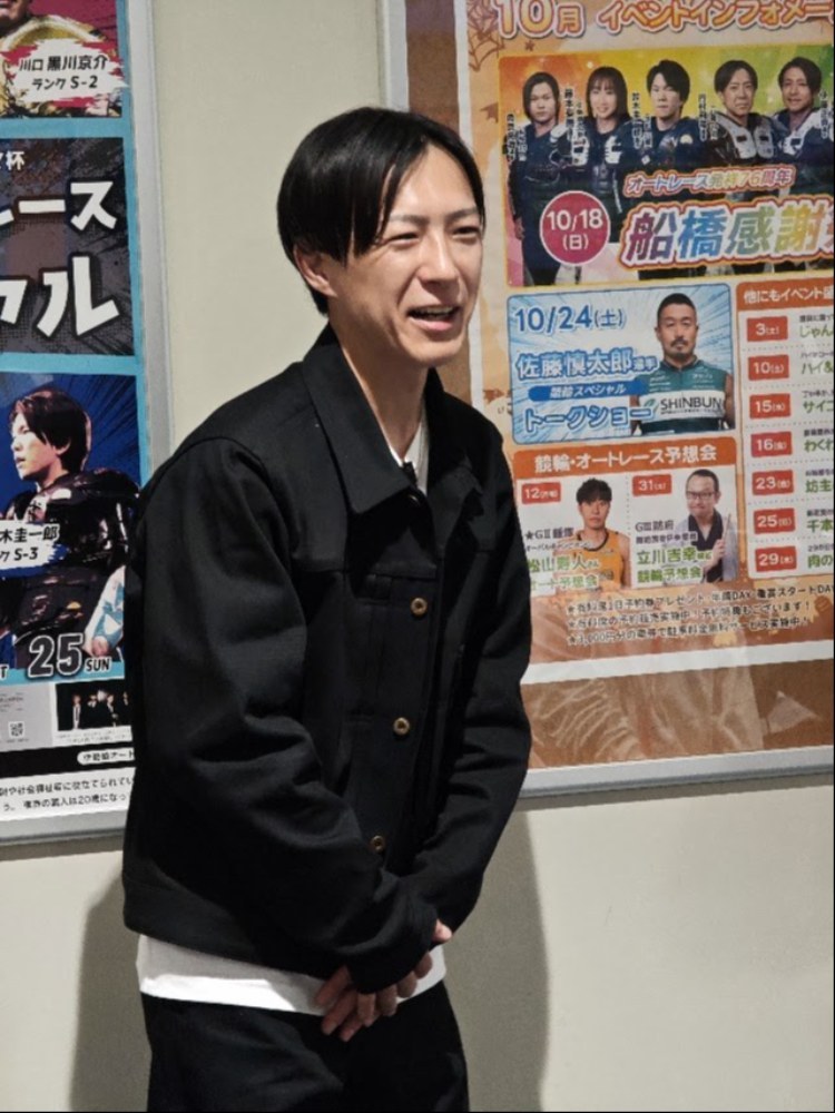 丹村飛竜選手有料席であいさつ