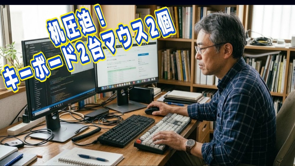 昔はキーボードを2個使ってた時期もありました・・・