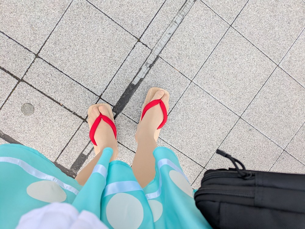 履いている様子