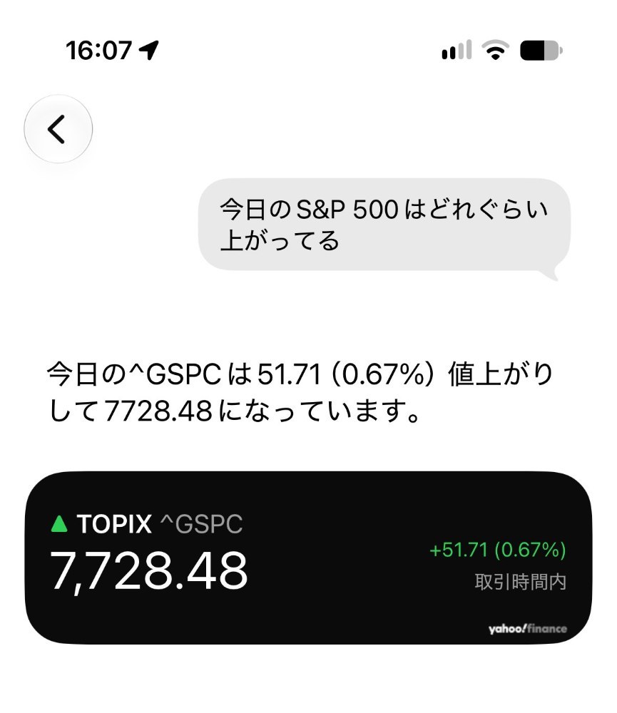 S&P 500のポイント数はあっているがなぜかラベルがTOPIX
